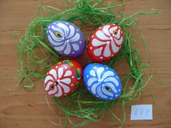 Húsvéti kézzel festett hímes tojások, 4 darab (418)