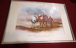 Framed picture of Arab nomads from Dubai
