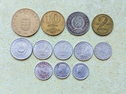 Magyarország 12 db Különböző Érme 5 10 20 Fillér 1 2 10 100 Forint 1950-1995