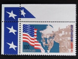 N1926s / Németország 1997 A Marshall-terv 50. évfordulója bélyeg postatiszta ívsarki
