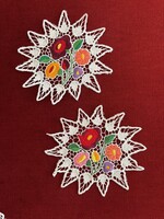 Riselt kalocsai, 2 kerek terítő