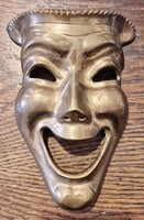 Indiai réz karneváli maszk 18 cm