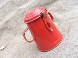 Régi konyhai eszköz zománcozott zsíros bödön véndöl