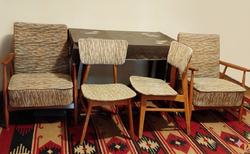 2 fotel + 2 szék ajándék, Ritka SZKV (Bútorért) Mid-Century Garnitúra Eredeti, Megkímélt Állapotban!