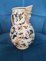 Antik Zsolnay Család Pecsétes Faun Fejes Korsó