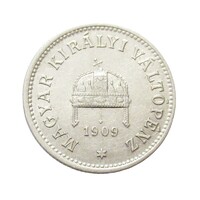 Magyarország,10 fillér 1909 EF+ nikkel