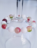 Hójáde-görögdinnye turmalin gyöngy karkötő