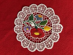 Riselt kalocsai terítő, kerek