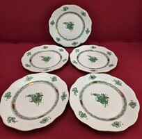 Herendi zöld Apponyi mintás kistányérok