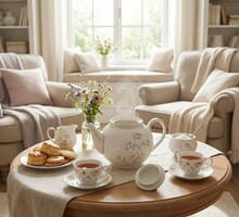 Hollóházi porcelán teáskanna – kézzel festett vadvirágos minta, hibátlan állapotban