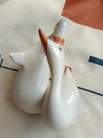 Liba páros kézzel festett hollóházi nipp