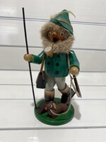 Német Steinbach füstölő figura (Räuchermann) ábrázol, a "Vadász" (The Hunter"), 25 cm