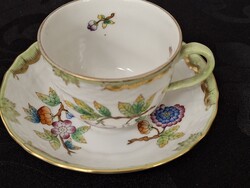 Herendi dús Viktória (VBO) mintás kávés csésze alátéttel