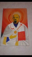Lenin ikon , Ikon von Lenin nagyon komoly festmény eladó