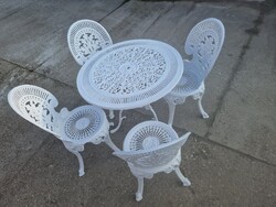 Retro aluminium kerti garnitúra régi klasszikus retro szett régi kerti székek retro kerti asztal