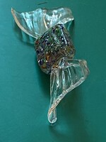 Üvegből készült szaloncukor. Törés-repedés mentes állapotban. Sötétzöld töltelékkel. Szuper ajándék.