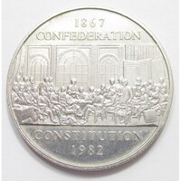 Kanada,1 dollar 1982 - 1867. és 1982. évi alkotmánytörvények EF+ nikkel