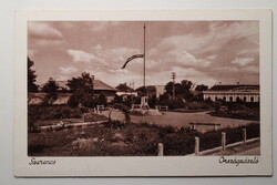 Képeslap, Szerencs, Országzászló, Weinstock 1938