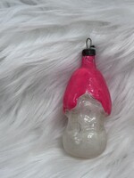 Retro  régi üveg karácsonyfadísz,házikó