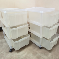 Modern  3 Fiókos Gurulós Műanyag Komód. Alkudható.