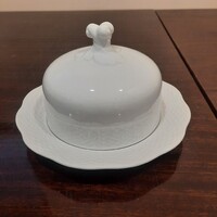 Fehér Herendi porcelán vajtartó