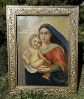 Mária, Jézus - festmény / Madonna, gyermek.