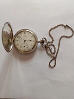 Intact dupla fedeles ezüst zsebóra lánccal