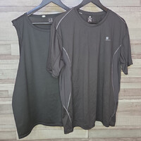 Decathlon Domyos fekete férfi trikó és sportpóló szett, 2XL-3XL