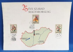 25. Éve Szabad Magyarország 1970 Emléklap