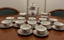 Exkluzív Herendi Apponyi Purpur teás/kávés készlet – Hibátlan állapotban