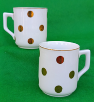 Zsolnay ,jelzett arany pettyes ,porcelán bögrék 1925 -től