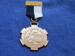 1970 1.Int.Volksmarsch Neunkirchen (Saar) / 110 Jahre TuS 1860 Neunkirchen - német medál szalaggal