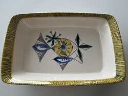 Vintage norvég kerámia tál, Stavangerflint kerámia, 30 x 19 cm