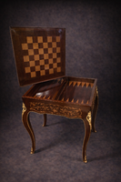 Intarziás sakk és backgammon asztal