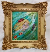 Ez itt a Tavasz.Prima díjas művésztől (Négy évszakból) miniatúra..Károlyfi Zsófia /1952-