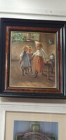 Révész Imre gyönyörűen megfestett gyerekeket ábrázoló festménye. 50x60-as keret nélkül.