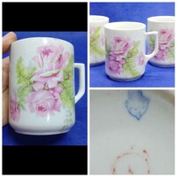 5 db Zsolnay rózsás ,páfrányos bögre  1925 -től