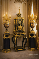 Monumentális Boulle Kandalló óra konzolasztallal