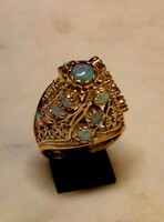 14K. sarga arany gyuru. Opal