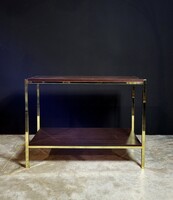 Vintage arany színű gurulós polc, asztal, zsúrkocsi