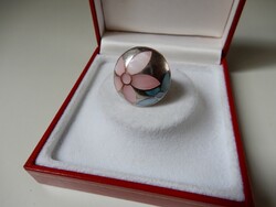 Régi ezüst gyűrű gyöngyház díszítéssel