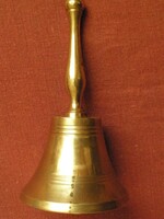 Nyeles rézcsengő, cselédhívó, 12 cm