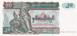 20  Kyat  Myanmar   A képen látható állapotban