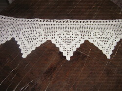 Gyönyörű vintage stílusú horgolt vitrázs csipke függöny vagy polc csík