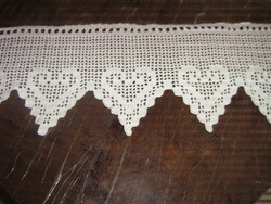 Gyönyörű vintage stílusú horgolt vitrázs csipke függöny vagy polc csík
