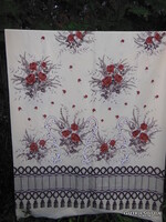 FÜGGÖNY - ÚJ - 500 cm - 1950 - 1990 - ig - GYÁRTOTT - KERESZTSZEMES TŰCSIPKE - 500 x 145 cm