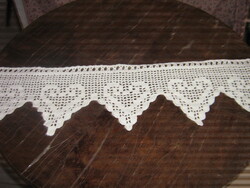 Gyönyörű vintage stílusú horgolt vitrázs csipke függöny vagy polc csík