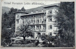 Abbazia - Hotel Pension Lido  - régi  képeslap  1942