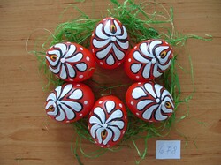 Húsvéti kézzel festett hímes tojások, 6 darab (678)