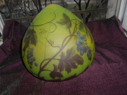 Gallé tipp nagyméretű  mélymaratott  lámpabúra 25 cm